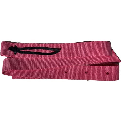 Nylon western latigo strap 1¾ x 69 inches for secure saddle attachment and tack use.