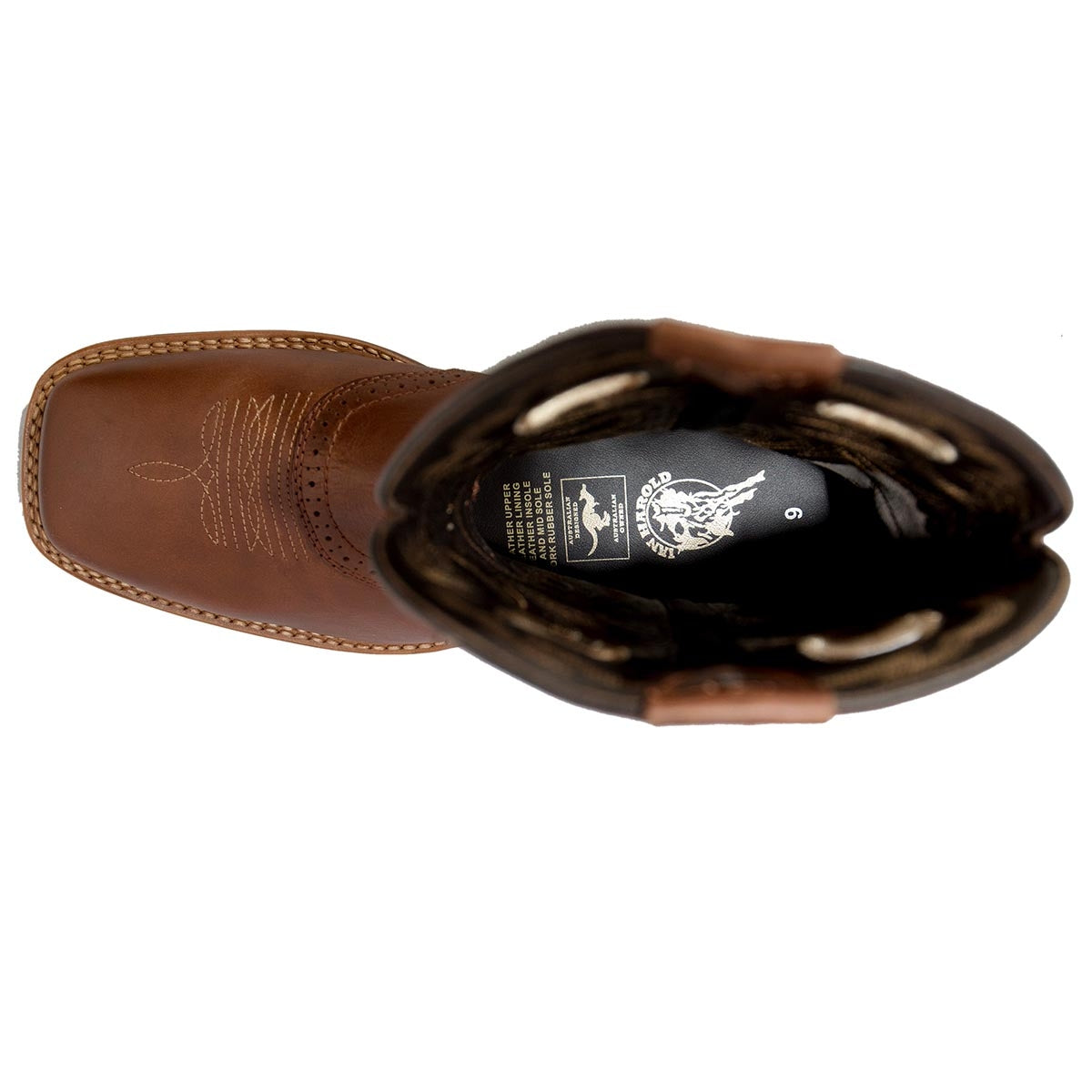 Harold Peel Western Mens Square Toe Boot